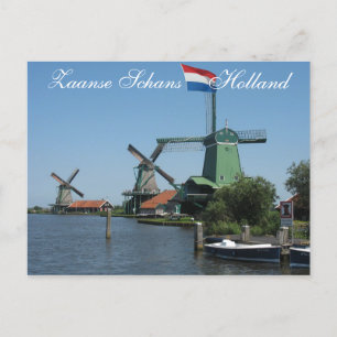 Cartão postal Zaanse Schans Holland Windmills
