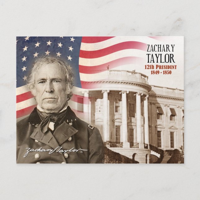 Cartão Postal Zachary Taylor - 12 dos EUA (Frente)