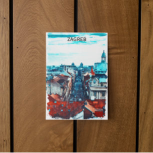 Cartão Postal Zagreb Croácia Cityscape View