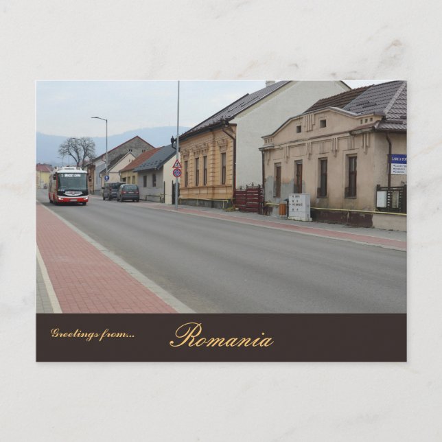 Cartão Postal Zalău Romênia (Frente)