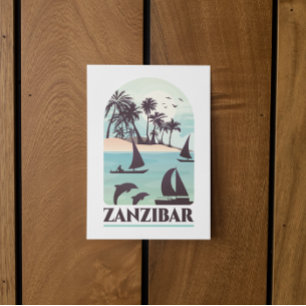 Cartão Postal Zanzibar Africa Vintage