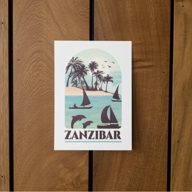 Cartão Postal Zanzibar Africa Vintage (Zanzibar Africa Vintage Postcard)