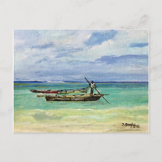 Cartão Postal Zanzibar Beach, Cartão-postal (Frente)