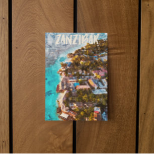 Cartão Postal Zanzibar Tansania Ocean View Viagem