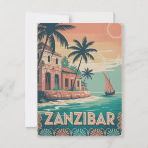 Cartão Postal Zanzibar vintage