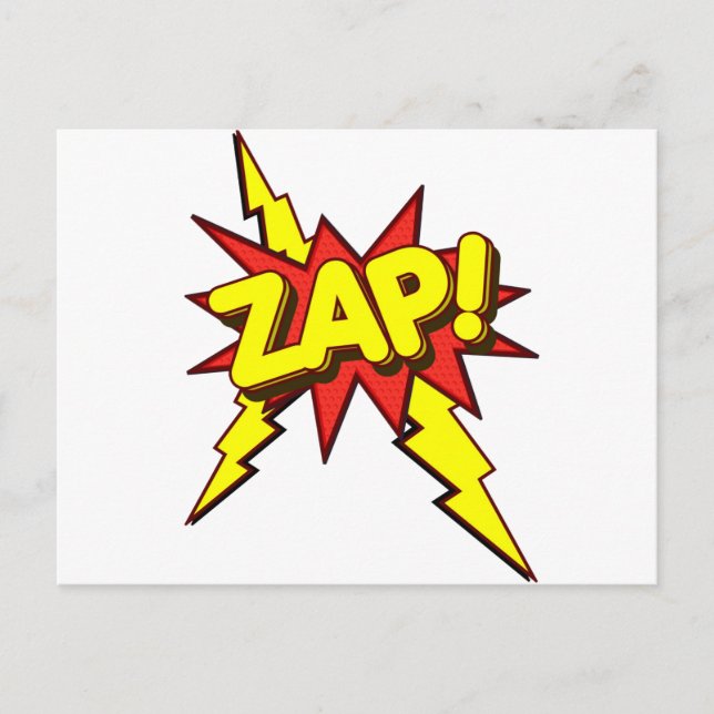 Cartão Postal Zap, Zing, Pow! (Frente)