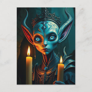Cartão Postal Zarathos o Ritualista da Chama Elfo de Fantasia So