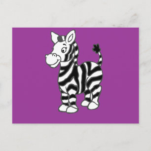 Cartão Postal Zebra