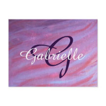 Zebra Abstrata Feminina | Monograma Rosa Roxo Fofo