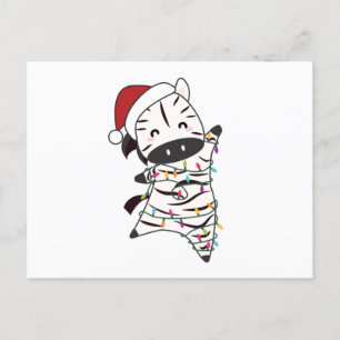 Cartão Postal Zebra Christmas Zebras