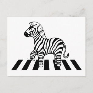 Cartão Postal Zebra Crossing