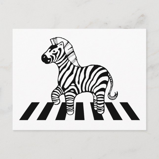 Cartão Postal Zebra Crossing (Frente)