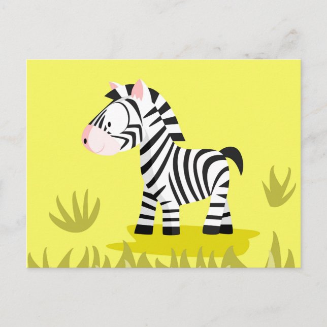 Cartão Postal Zebra da série de animais do meu mundo (Frente)