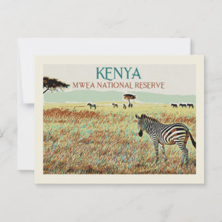 Cartão Postal Zebra do Quênia, Reserva Nacional de Mwea