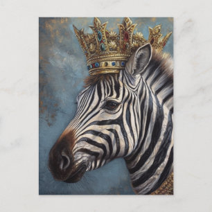 Cartão Postal Zebra em uma Coroa