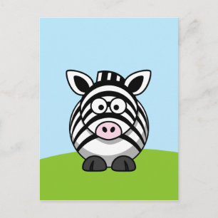 Cartão Postal Zebra Fofo