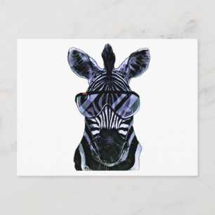 Cartão Postal Zebra legal com vidros