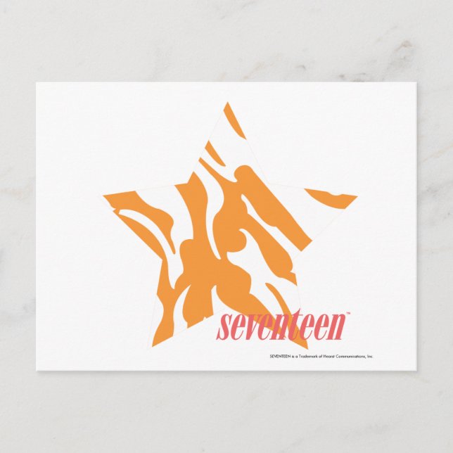 Cartão Postal Zebra Orange 3 (Frente)