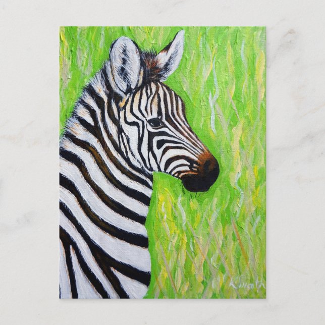 Cartão Postal Zebra Painting (Frente)