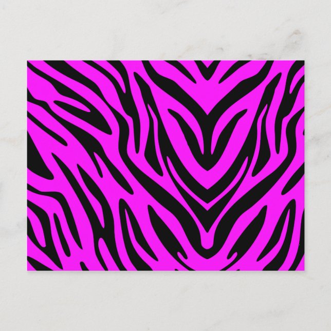 Cartão Postal Zebra Rosa (Frente)