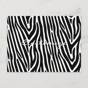 Cartão Postal Zebra Stripes Padrão Thunder_Cove