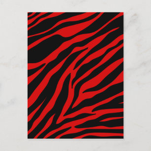 Cartão Postal zebra vermelha