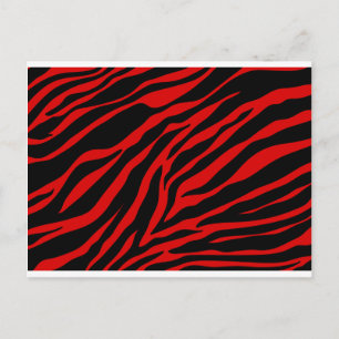 Cartão Postal zebra vermelha