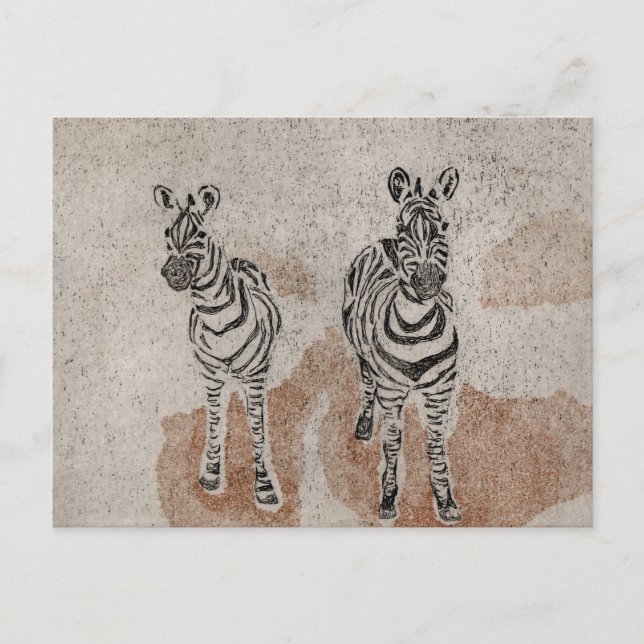 Cartão Postal Zebras (Frente)