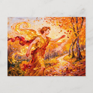 Cartão Postal Zéfiro Deus do Vento Ocidental da Mitologia Grega