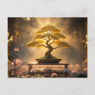 CARTÃO POSTAL ZEN BUDISMO - ÁRVORE BONSAI -
