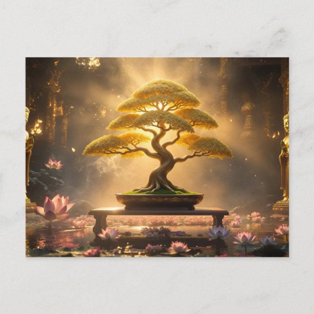 CARTÃO POSTAL ZEN BUDISMO - ÁRVORE BONSAI - (Frente)