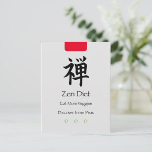Cartão Postal Zen Diet Come Mais Veggggens Verticais