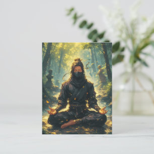 Cartão Postal Zen do Guerreiro da Sombra