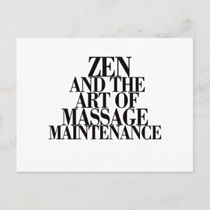 Cartão Postal ZEN & The Art of MASSAGE