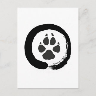 Cartão Postal Zen wolf impressão