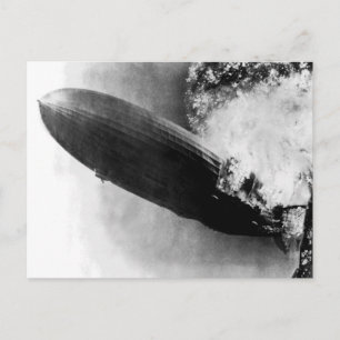 Cartão Postal Zeppelin Burning