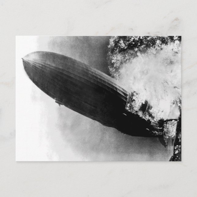 Cartão Postal Zeppelin Burning (Frente)