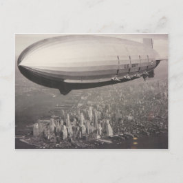 Cartão Postal Zeppelin sobre a cidade de Nova York