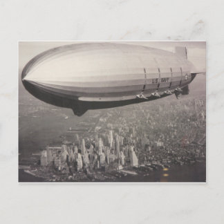 Cartão Postal Zeppelin sobre a cidade de Nova York