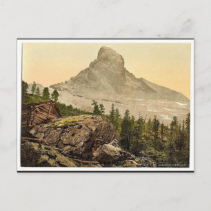 Cartão Postal Zermatt, Alto Staffelalp, com Matterhorn após s