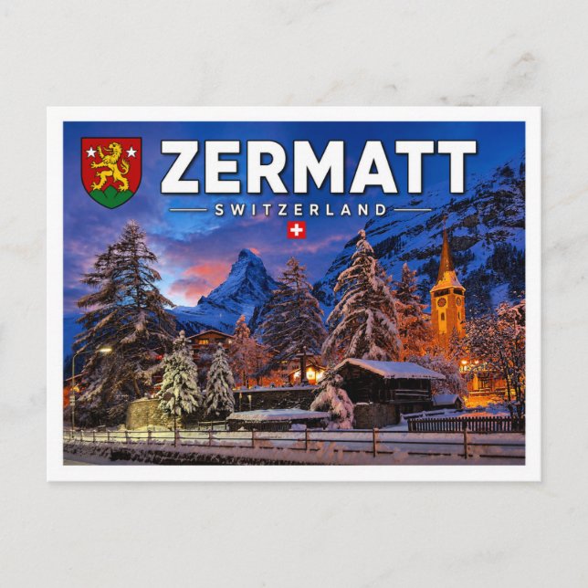 Cartão Postal Zermatt - Matterhorn - Suíça (Frente)