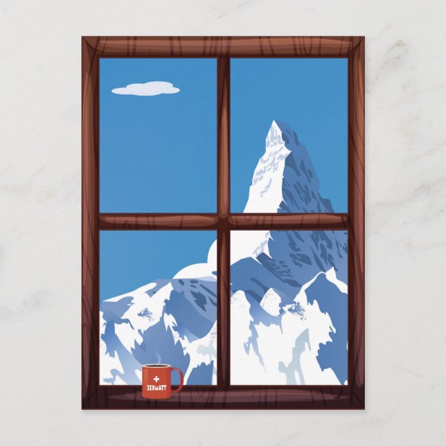 Cartão Postal Zermatt,Suiça, (Frente)