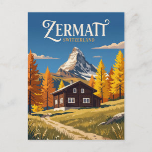 Cartão Postal Zermatt Suíça