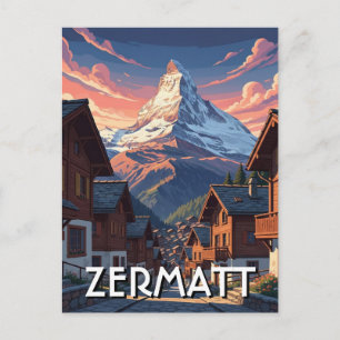 Cartão Postal Zermatt Suíça Matterhorn