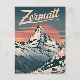 Cartão Postal Zermatt Vintage