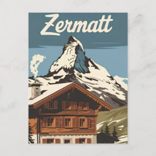Cartão Postal Zermatt vintage