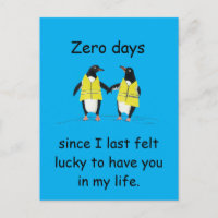 Zero Dias Desde Que Senti Arte de Pinguim Sortudo
