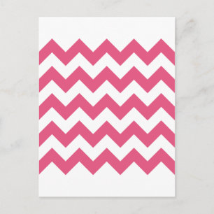 Cartão Postal Zigzag I - Branco e Rosa Escuro