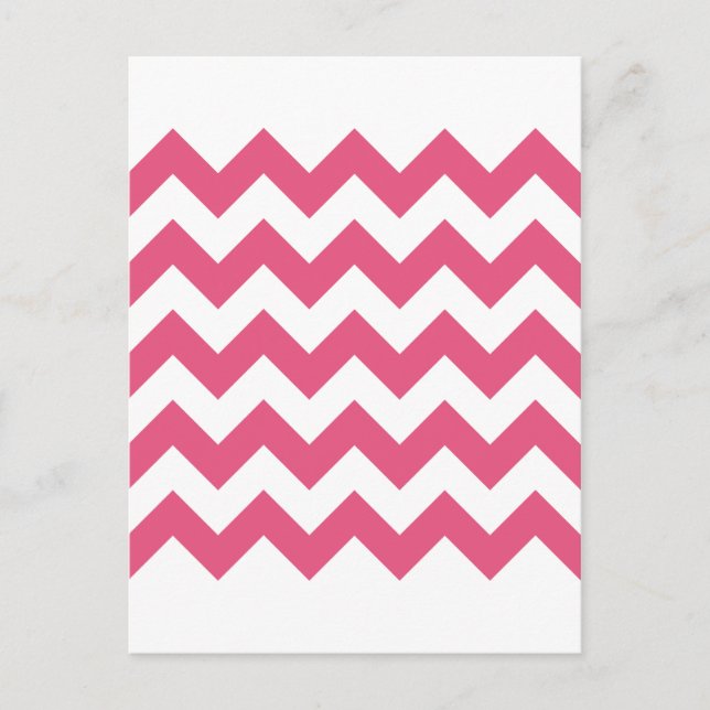 Cartão Postal Zigzag I - Branco e Rosa Escuro (Frente)