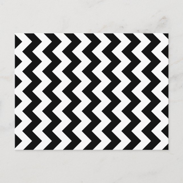 Cartão Postal Zigzag preto e branco (Frente)